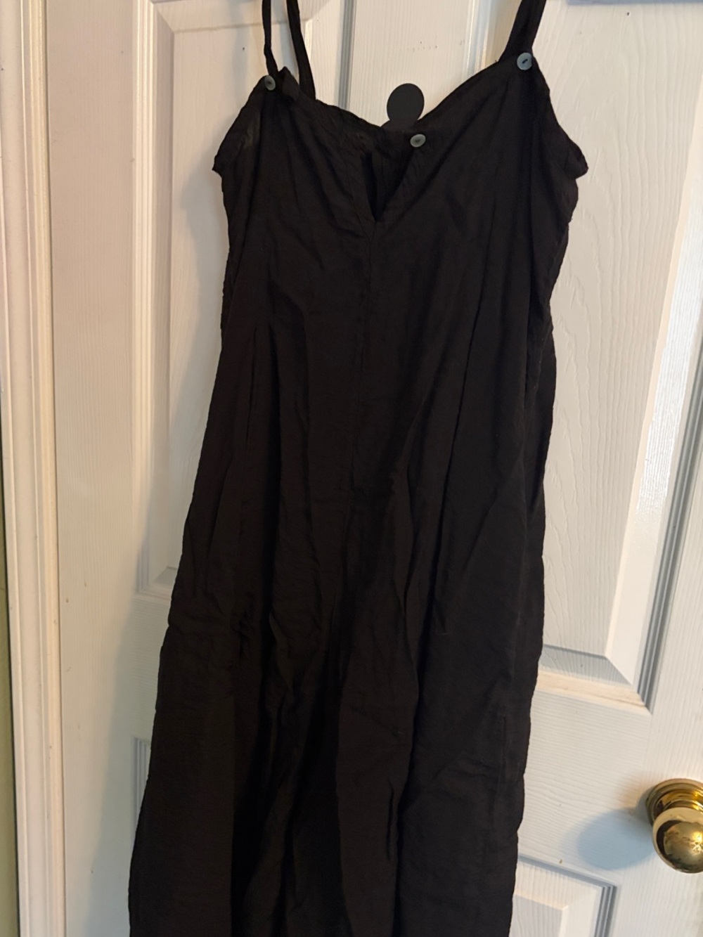 Black Midi Slip Dress with Adjustable Straps